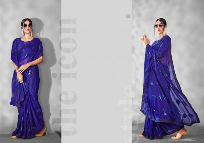 Ynf Humdumm New Latest Stylish Party Wear Sequence Saree Collection